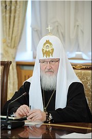 Патриарх Кирилл на встрече с В.В. Путиным, 08.02.2012