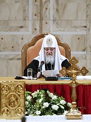 Патриарх Кирилл на Архиерейском Соборе РПЦ
