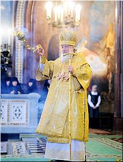 Патриарх Кирилл в Храме Христа Спасителя, 16.10.2011